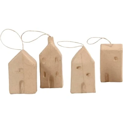 Abbildung von Creative 549110 Haus, 9,5 12 cm Höhe, 5,5 6,5 Breite, 3 Tiefe, 4 Stück