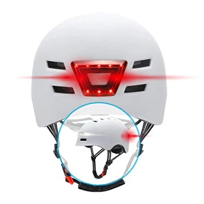 Abbildung von BEEPER Unisex Jugend ME135S W Helm mit integrierter Beleuchtung, weiß, S