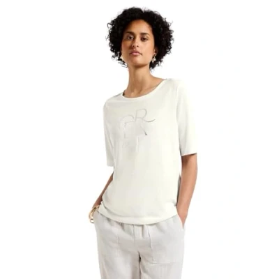 Abbildung von Street One Damen A322706 T Shirt mit Folien Wording, Off White, 38