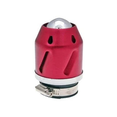 Abbildung von Luftfilter Grenade rot gerade 35/42mm Anschluss kompatibel für Roller. Scooter, Mofa universal