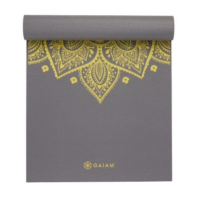 Abbildung von Gaiam Premium Yoga Matten mit Aufdruck One Size Citron Sundial