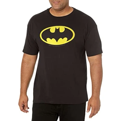 Abbildung von DC Comics Unisex Batman Basic Logo Camiseta Com Logotipo Básico Do Fashion t Shirts, Schwarz, M EU