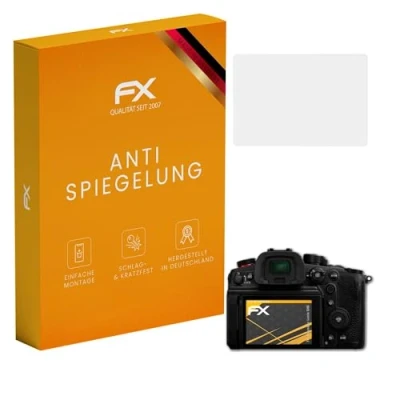 Abbildung von atFoliX Panzerfolie kompatibel mit Panasonic Lumix GH6 Schutzfolie, entspiegelnde und stoßdämpfende FX Folie (3X)