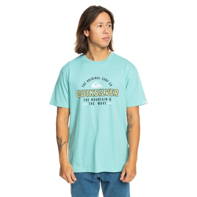 Abbildung von Quiksilver Floating Around FÜR Tshirt print, Herren, Größe: Small, Blue