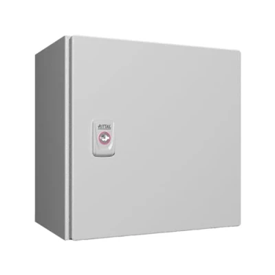 Abbildung von Rittal Ax Stahlblech Gehäuse Kompaktgehäuse RAL7035 Außenmaß 300 x 210mm IP66