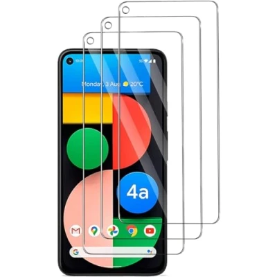 Abbildung von Jinyunlai Panzer Schutz Glas für Google Pixel 4A Panzerglas, HD Displayschutzfolie, 9H Härte Schutzglas Schutzfolie, Frei von Kratzern, Ultra klar Panzerfolie 3 Stück