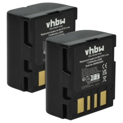 Abbildung von vhbw 2X Akku kompatibel mit JVC GR D325EG, D295 US, D325, D295, D290US, D345 Videokamera Camcorder (600 mAh, 7,2 V, Li Ion)