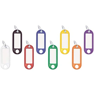 Abbildung von 100 x Wedo Schlüsselanhänger mit Ring 18mm weiß