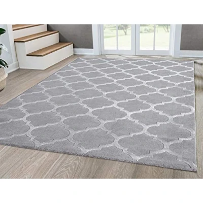 Abbildung von Mia&#039;s Teppiche Anna Wohnzimmer Teppich, Kurzflor, 080x150 cm, Grau