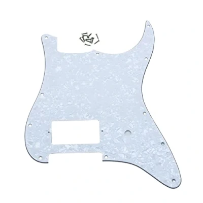 Abbildung von Dopro ST Strat One Humbucker Gitarren Schlagbrett, 11 Löcher, für FD Delonge White Pearl
