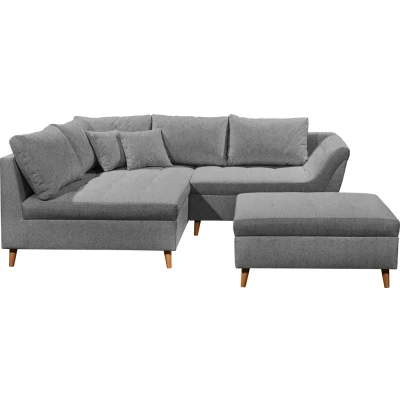 Abbildung von ED EXCITING DESIGN Ecksofa &quot;Split L Form&quot;, (Set, mit Hocker), frei im Raum stellbar, inkl. 7 Kissen