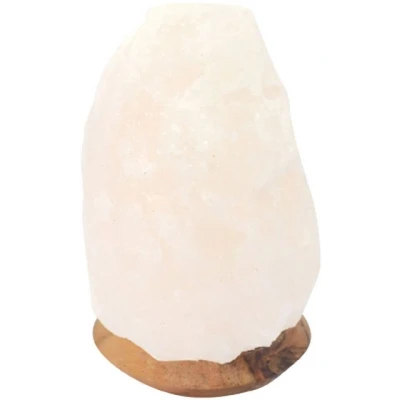 Abbildung von HIMALAYA SALT DREAMS Salzkristall Tischlampe USB Rock, LED wechselbar, Warmweiß, Handgefertigt aus jeder Stein ein Unikat, H: ca.13 cm
