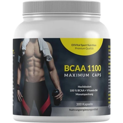 Abbildung von BCAA 1100 Maximum Caps, Aminosäure, 300 Kapseln Kapseln, 384 g