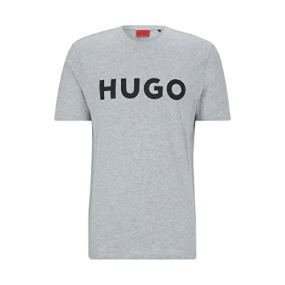 Abbildung von HUGO Dulivio Tshirt print, Herren, Größe: XS, Open grey