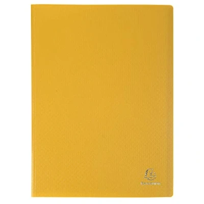 Abbildung von Exacompta OPAK 8569E 1 Sichtbuch 60 entspiegelte Hüllen mit genarbter Oberfläche 120 Seiten für A4 Format Maße 24 x 32 cm weicher Polypropylen Einband Farbe Gelb