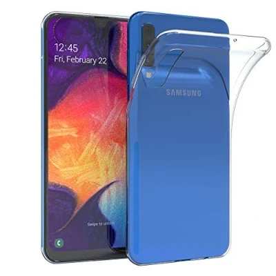 Abbildung von EAZY CASE Hülle kompatibel mit Samsung Galaxy A50 / A30s A50s Schutzhülle Silikon, Ultra dünn, Slimcover, Handyhülle, Silikonhülle, Backcover, Durchsichtig, Klar Transparent