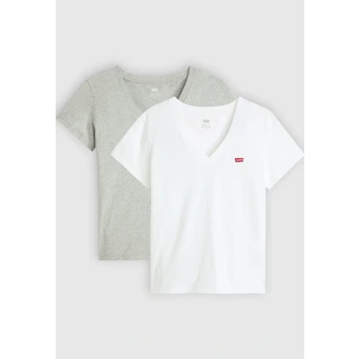 Abbildung von Levi&#039;s Das perfekte T Shirt mit V Ausschnitt (2er Pack) Damen Mehrfarbig /