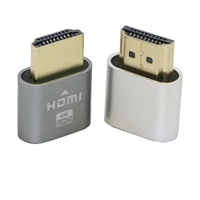 Abbildung von QIANRENON 4K HDMI Dummy Stecker, hochauflösende virtuelle Monitor Display Emulator, 3840 x 2160 @ 60Hz Adapter für Ethereum ETH ZEC BTC Mining, kompatibel mit Windows Mac OSX, 2 Packungen