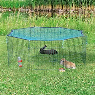Abbildung von Trixie Outdoor Auslauf mit Netz, 8 Elemente von 60x57 cm, grün