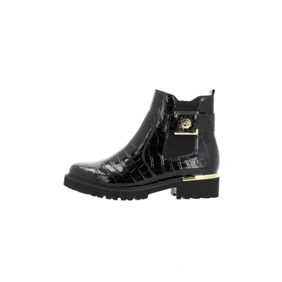 Abbildung von Remonte Plateaustiefelette, Damen, Größe: 38, Lackschwarz Schuhe