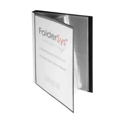 Abbildung von FolderSys Sichtbuch DIN A4 schwarz 30 Hüllen