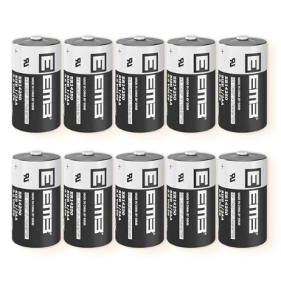 Abbildung von EEMB ER14250 10 Pack 1/2 AA 3,6 V Lithium Batterie Li SOCL₂ Nicht wiederaufladbare XL 050F SB AA02 LS14250 TL 5902 2150 für Sensor