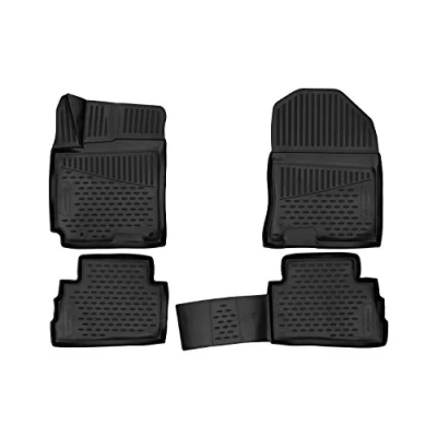 Abbildung von Element Passgenaue Premium 3D Gummimatten Fussmatten Designed für Hyundai Kona, Mk1, 2017 2023, 4 TLG.