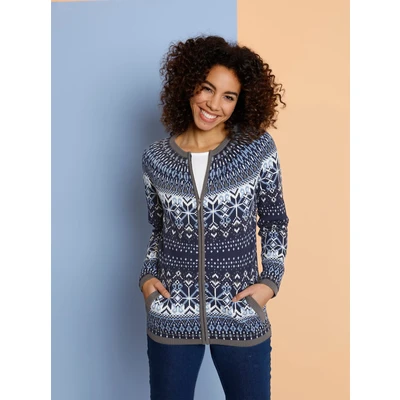 Abbildung von Classic Basics Jacquardstrickjacke