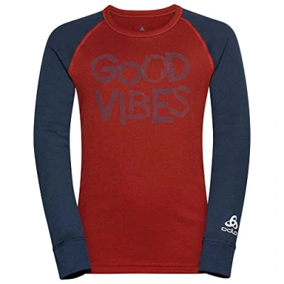 Abbildung von Odlo Kids Funktionsunterwäsche Langarm Shirt Trend ACTIVE WARM ECO, blue wing teal ketchup, 116