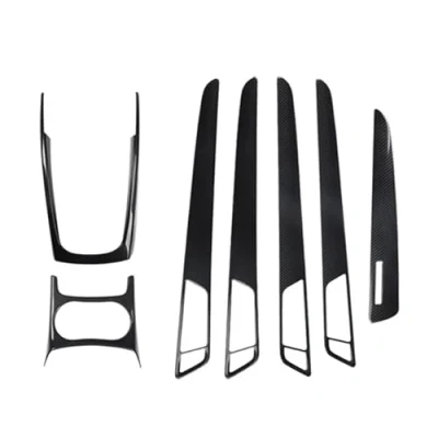 Abbildung von Verkleidung der Konsolenverkleidung Für Q5 2010 2016 Auto LHD Konsole Armlehne Gangschaltung Dekoration Rahmen Abdeckung Trim Carbon Faser Farbe Innen Mittelkonsole Dekor(Carbon Fiber 1set)