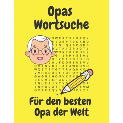 Abbildung von Opas Wortsuche: Für den besten Opa der Welt 99 Großdruck Wortsuchrätsel mit Lösungen