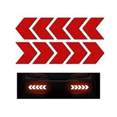 Abbildung von WASTEBIN 10Pcs Auto Für Pfeil Dekorative Aufkleber Außen Band Reflektierende Anti Kollision Warnung Streifen Au