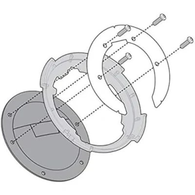 Abbildung von Givi BF17 Tankbefestigung TANKLOCK Tankrucksäcke, XL, TU, Schwarz