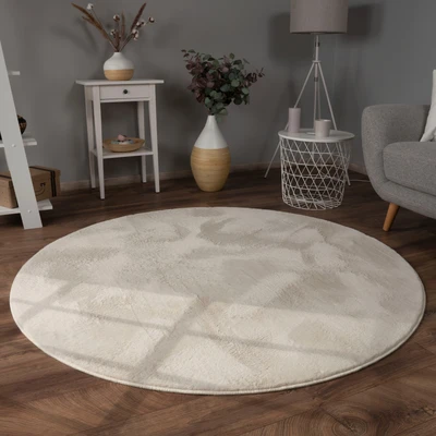 Abbildung von Paco Home Fellteppich &quot;Kunstfell Soft 380&quot;, rund, 14 mm Höhe, Langflor, Kuschelteppich besonders weich, Uni Farben