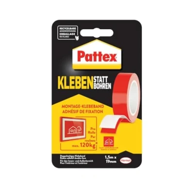 Abbildung von Pattex Montageband Kleben statt Bohren Klebeband superstark