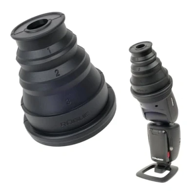 Abbildung von Rogue Magnetischer Licht Modifikator mit rundem Blitzlicht (Flash Snoot)