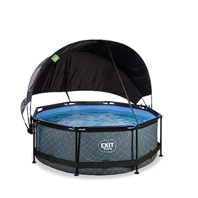 Abbildung von EXIT Pool mit Sonnensegel ø244cm Stone