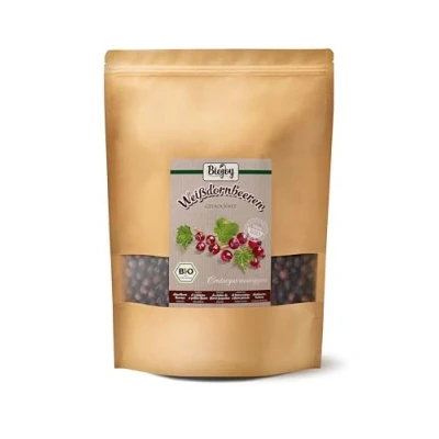 Abbildung von Biojoy BIO Weißdornbeeren getrocknet (1 kg), ganz, Weißdorn Tee (Crataegus monogyna)