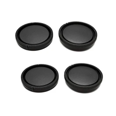 Abbildung von Kameragehäuse + Objektivrückdeckel für Sony E Mount A7C A7riv A7R3 A7R2 A7iii A7mii A7R A7S A7SII A6500 A6400 A6300 A6000 Kamera (2 Stück)