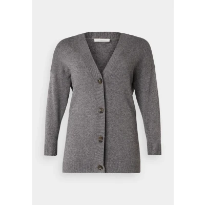Abbildung von ONLY Carmakoma Caresly Button Cardigan Strickjacke, Damen, Größe: S 42/44, Chocolate torte melange