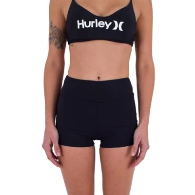 Abbildung von Hurley Damen Max Solid Swim Short Bikinihöschen, Black, M
