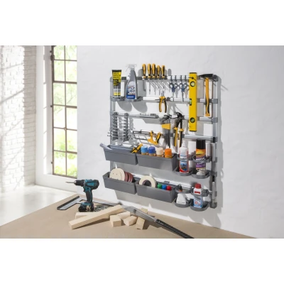 Abbildung von Ruco Ablageregal, Aluminium/Kunststoff, ideal für Werkstatt, Garage oder Hobbyraum