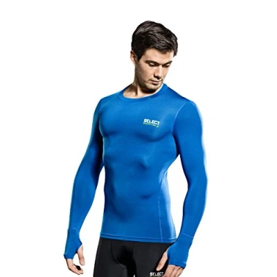 Abbildung von Select Kompressions Shirt Lang, XXL, blau, 5690205222