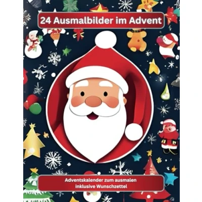 Abbildung von 24 Ausmalbilder im Advent: Ein fröhliches Ausmalbuch für die Weihnachtszeit
