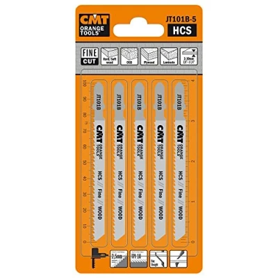 Abbildung von CMT ORANGE TOOLS JT101B 5 HCS STICHSÄGEBLÄTTER FÜR EBENES UND FEINES HOLZ 100X2,5X10TPI
