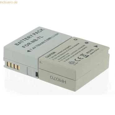Abbildung von k.A. Akku für Canon NB 7L Li Ion 7,4 Volt 750 mAh grau