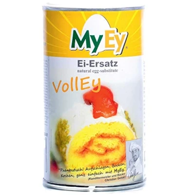 Abbildung von MyEy VollEy Ei Ersatz, natürlich &amp; voll aufschlagbar, universell einsetzbar, lactosefrei vegan, 3er Pack (3 x 200 g)