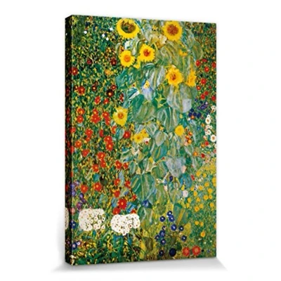 Abbildung von 1art1 Gustav Klimt Poster Bauerngarten Mit Sonnenblumen, 1905 06 Bilder Leinwand Bild Auf Keilrahmen XXL Wandbild Kunstdruck Als Leinwandbild 30x20 cm