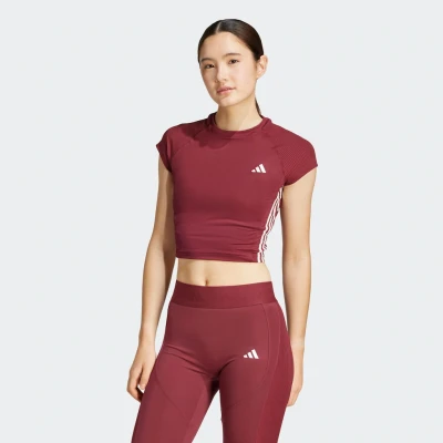 Abbildung von adidas Performance Hyperglam Tshirt print, Damen, Größe: XS, Shadow red