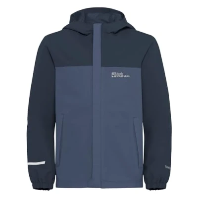 Abbildung von Jack Wolfskin Tucan Unisex Regenjacke / wasserabweisende Jacke für Kinder, Größe: 116, Evening sky